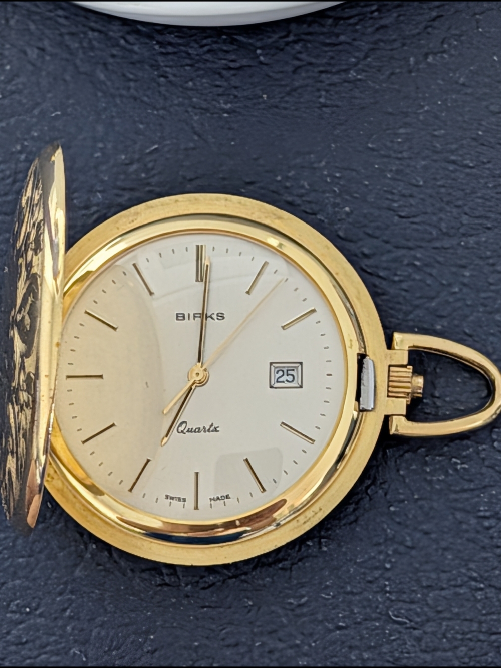 MINT Birks Vintage Swiss Made Pocket Watch - 14K Gold Plated